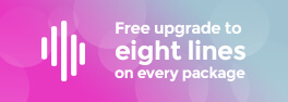 Free Upgrade to eight line on every package